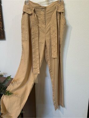 Calvin Klein Beige High-Rise Trousers
